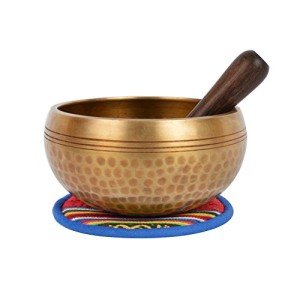 Tibetan Hand-Hammered Singing Bowl with Pouch