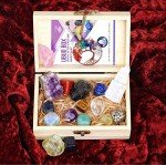 16 Healing Crystals Set with Wooden Box