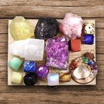 16 Healing Crystals Set with Wooden Box