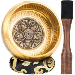 Large Tibetan Singing Bowl for Yoga & Relaxation