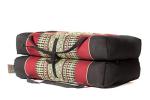 Foldable Large Yoga and Meditation Cushion - Black/Red