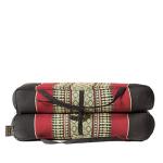 Foldable Large Yoga and Meditation Cushion - Black/Red