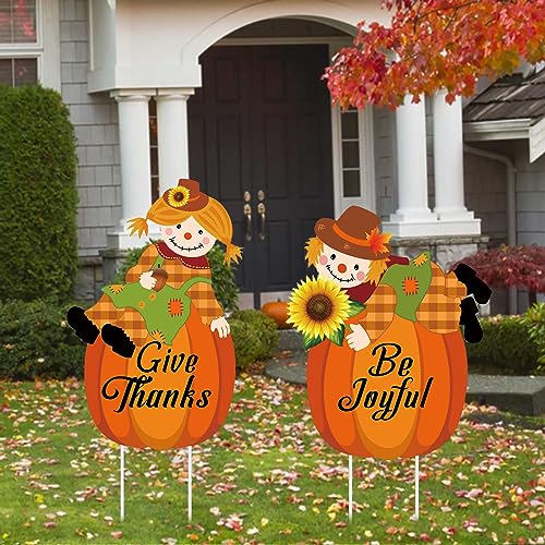 Thanksgiving Scarecrow Yard Decor for Autumn Outdoor