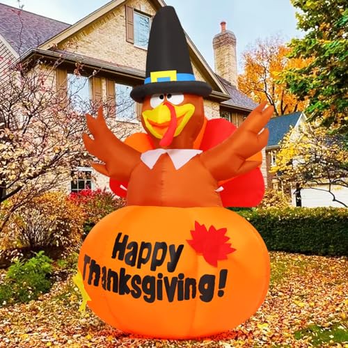 Thanksgiving Outdoor Inflatable Turkeys with LED Lights