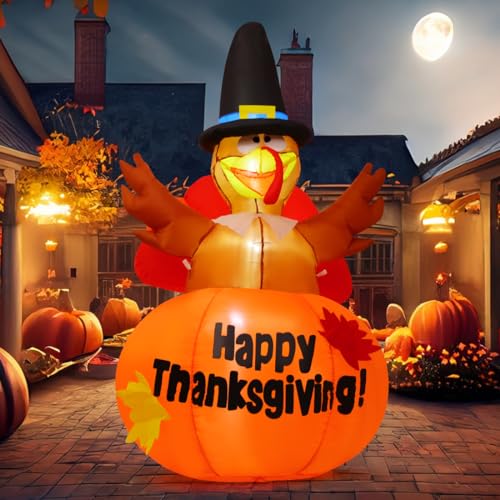 Thanksgiving Outdoor Inflatable Turkeys with LED Lights