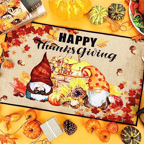 Fall-Themed Welcome Mat for Thanksgiving Decor