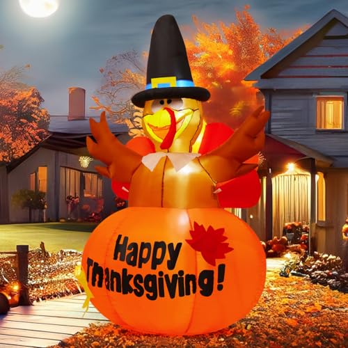 Thanksgiving Outdoor Inflatable Turkeys with LED Lights