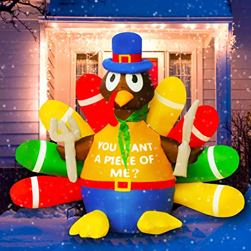 Thanksgiving Inflatable Turkey with LED Lights