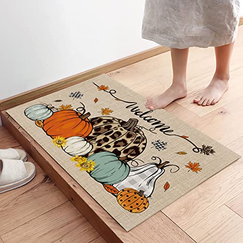 Harvest Pumpkin Welcome Mats: Fall Farmhouse Thanksgiving