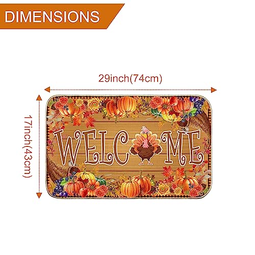 Turkey Welcome Doormat: Thanksgiving Outdoor Décor 17”x29”