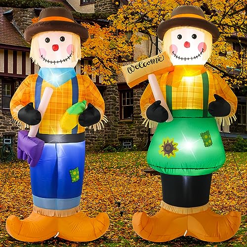 6ft Fall Thanksgiving Harvest Inflatable Scarecrow Patio Decor
