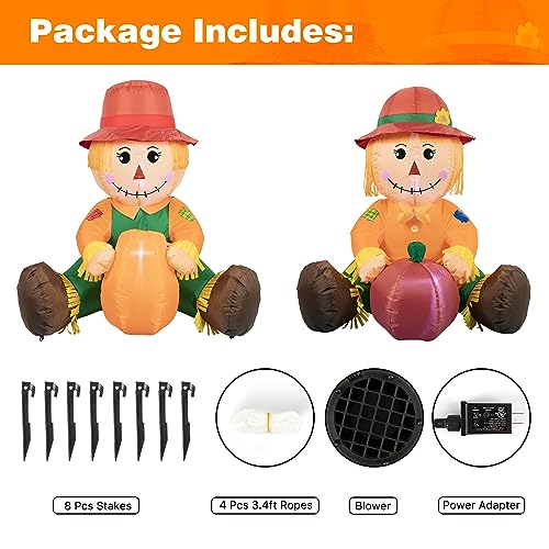 Thanksgiving Scarecrow Inflatable Yard Decor - 3.3 FT