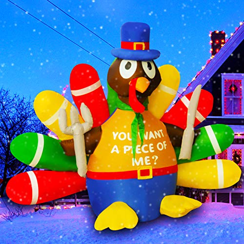 Thanksgiving Inflatable Turkey with LED Lights