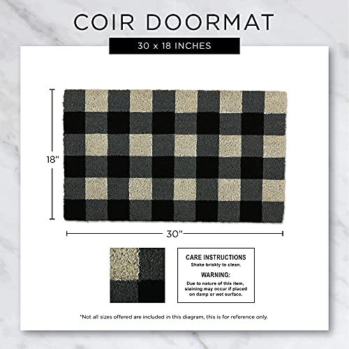 Thanksgiving Coir Doormat: Give Thanks Pumpkin, 17x29
