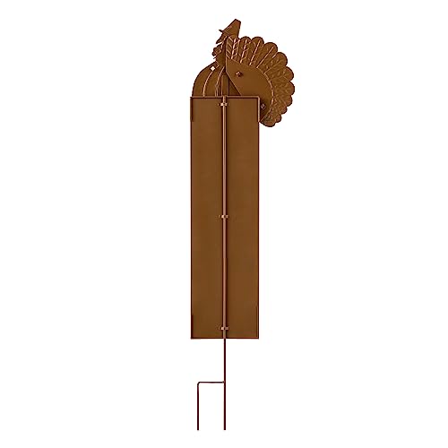 Thanksgiving 36" Metal Turkey Yard Stake and Welcome Sign