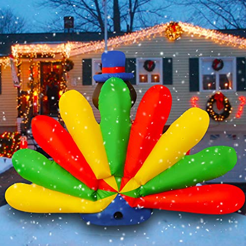 Thanksgiving Inflatable Turkey with LED Lights