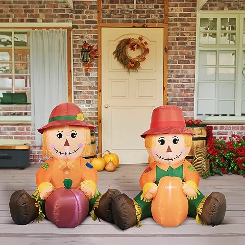 Thanksgiving Scarecrow Inflatable Yard Decor - 3.3 FT
