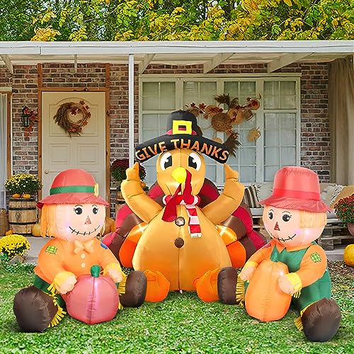 Thanksgiving Scarecrow Inflatable Yard Decor - 3.3 FT