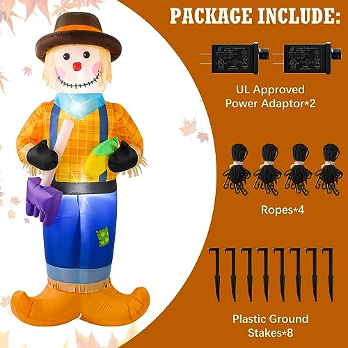 6ft Fall Thanksgiving Harvest Inflatable Scarecrow Patio Decor