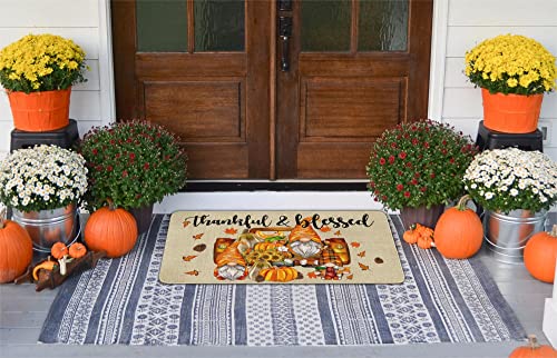 Gnome Pumpkin Truck Welcome Doormat - 17x30