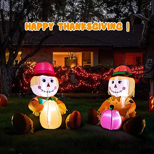 Thanksgiving Scarecrow Inflatable Yard Decor - 3.3 FT