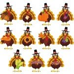 11Pcs Thanksgiving Turkey Yard Signs for Autumn Farmhouse