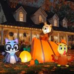 7FT Woodland Animals with Cornucopia Inflatable for Thanksgiving