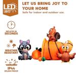 7FT Woodland Animals with Cornucopia Inflatable for Thanksgiving