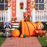 7FT Woodland Animals with Cornucopia Inflatable for Thanksgiving
