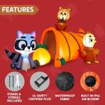 7FT Woodland Animals with Cornucopia Inflatable for Thanksgiving