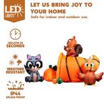 7FT Woodland Animals with Cornucopia Inflatable for Thanksgiving