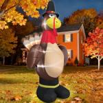 12ft Giant Thanksgiving Turkey Inflatable with LED Lights