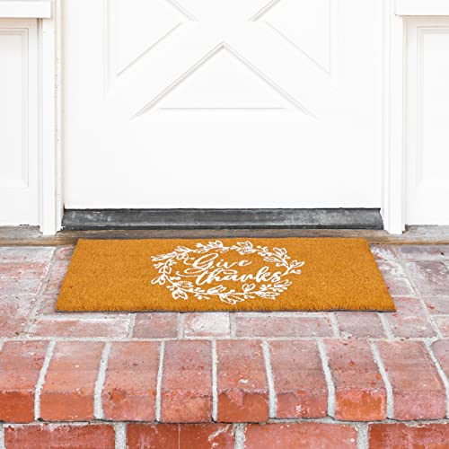 Give Thanks Fall Welcome Mat – Outdoor Thanksgiving