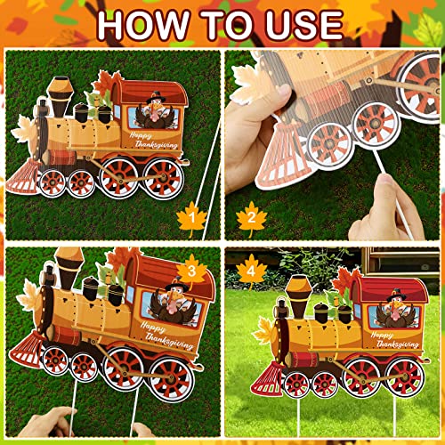 Thanksgiving Yard Signs Set for Outdoor Decor