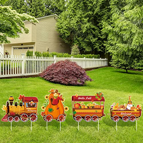 Thanksgiving Yard Signs Set for Outdoor Decor