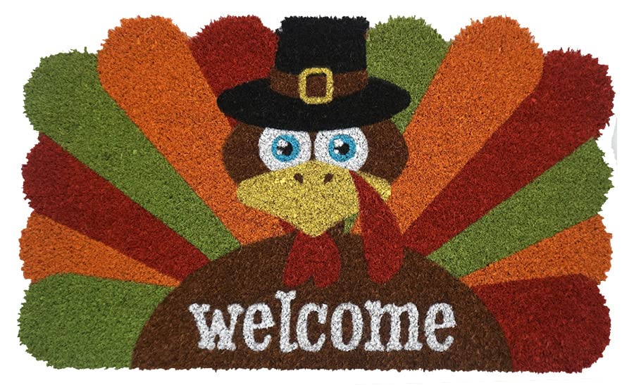 Give Thanks Turkey Coir Doormat - Thanksgiving