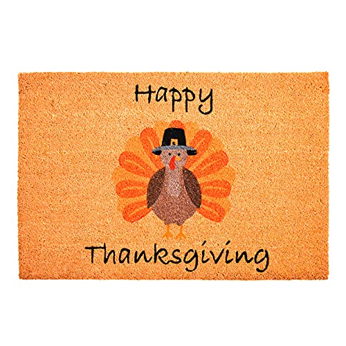 Thanksgiving Doormat - Happy Design, Multi, 17" x 29
