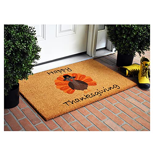 Thanksgiving Doormat - Happy Design, Multi, 17" x 29