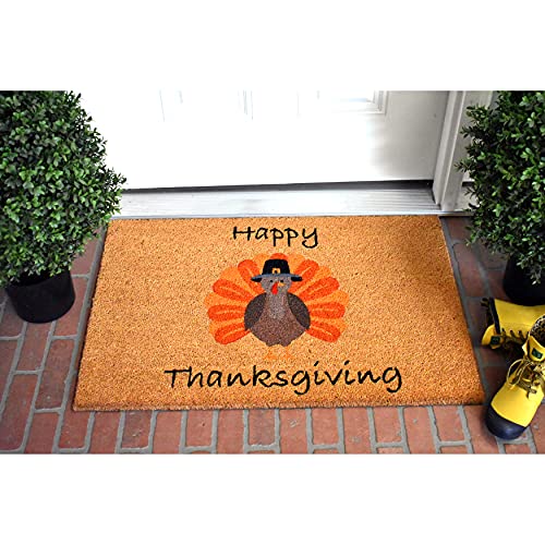 Thanksgiving Doormat - Happy Design, Multi, 17" x 29