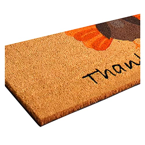 Thanksgiving Doormat - Happy Design, Multi, 17" x 29