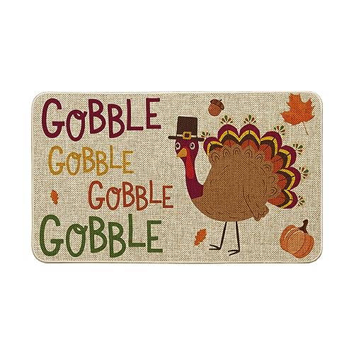 Thanksgiving Gobble Turkey Doormat - Indoor/Outdoor 17x29