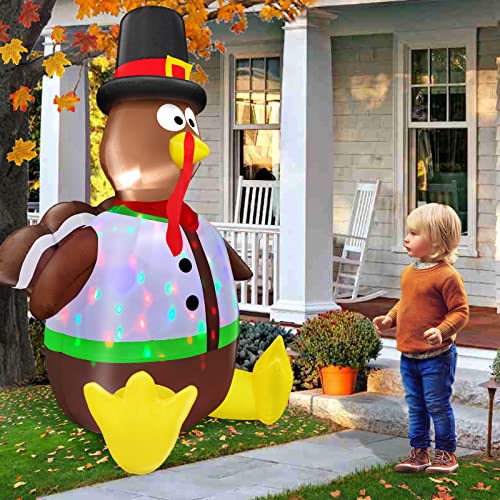 6 Ft Tall Thanksgiving Inflatable Turkey Outdoor Decor