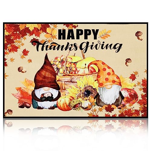 Fall-Themed Welcome Mat for Thanksgiving Decor