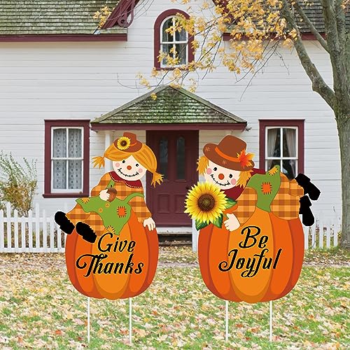 Thanksgiving Scarecrow Yard Decor for Autumn Outdoor