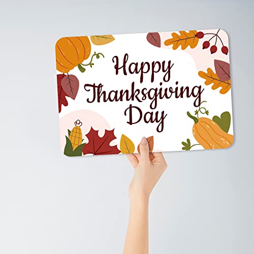 Thanksgiving Yard Signs - Give Thanks Turkey Decor