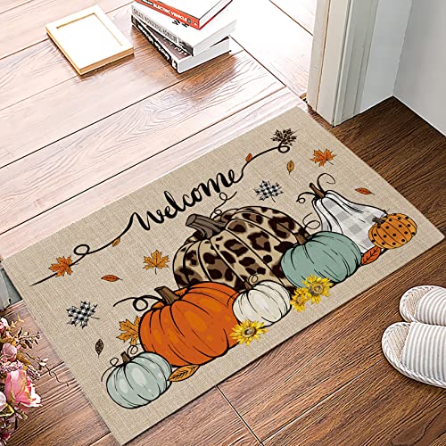 Harvest Pumpkin Welcome Mats: Fall Farmhouse Thanksgiving