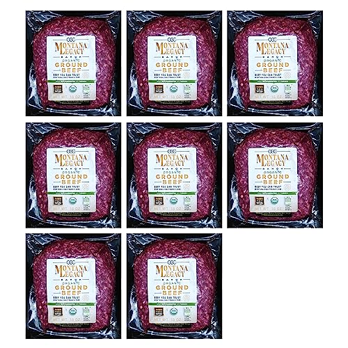 Montana Legacy Ranch Organic Black Angus Ground Beef - 8 Packs, 1 lb