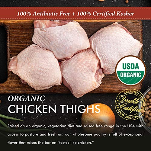 Organic Bone-in Skin-on Chicken Thighs, Kosher