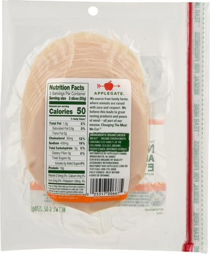 Organic Oven Roasted Chicken Breast Slices, 6oz