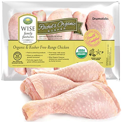 Organic Bone-in Skin-on Chicken Drumsticks, Glatt Kosher